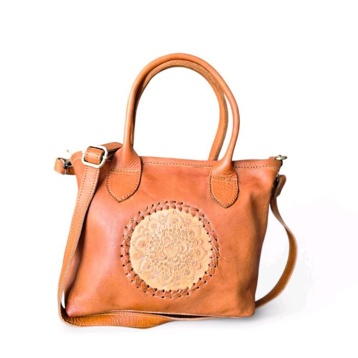 KODE F Tas Selempang Tote Kulit Asli Tipe Fatma Resleting YKK Original