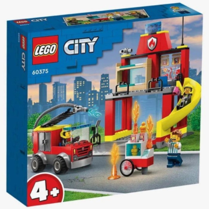 Lego City Fire Station and Fire Engine DIY Mobil Pemadam Kebakaran