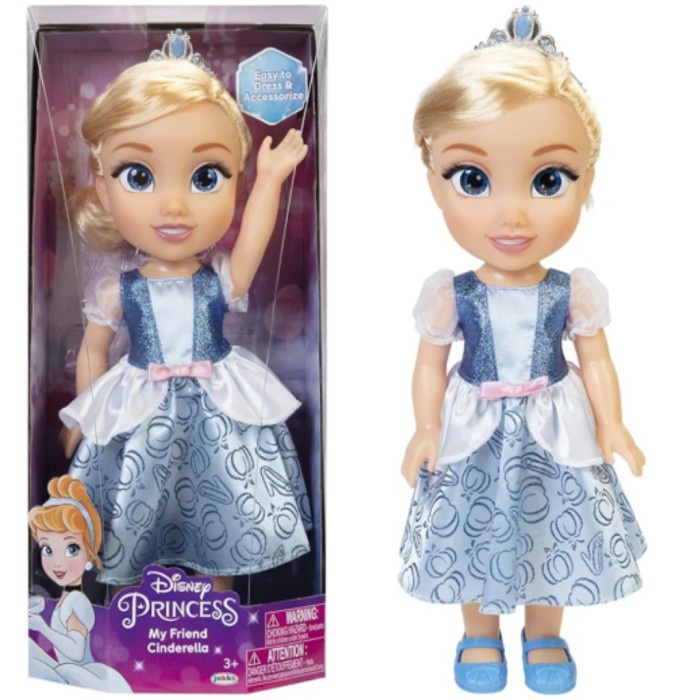 Boneka Disney Princess My Friend Cinderella Aurora Rapunzel Doll Jakks