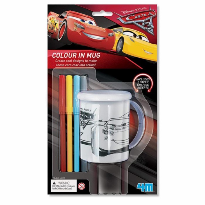 

4M Mainan Kreatif Anak Disney Pixar Cars Colour In Mug Mewarnai Gelas