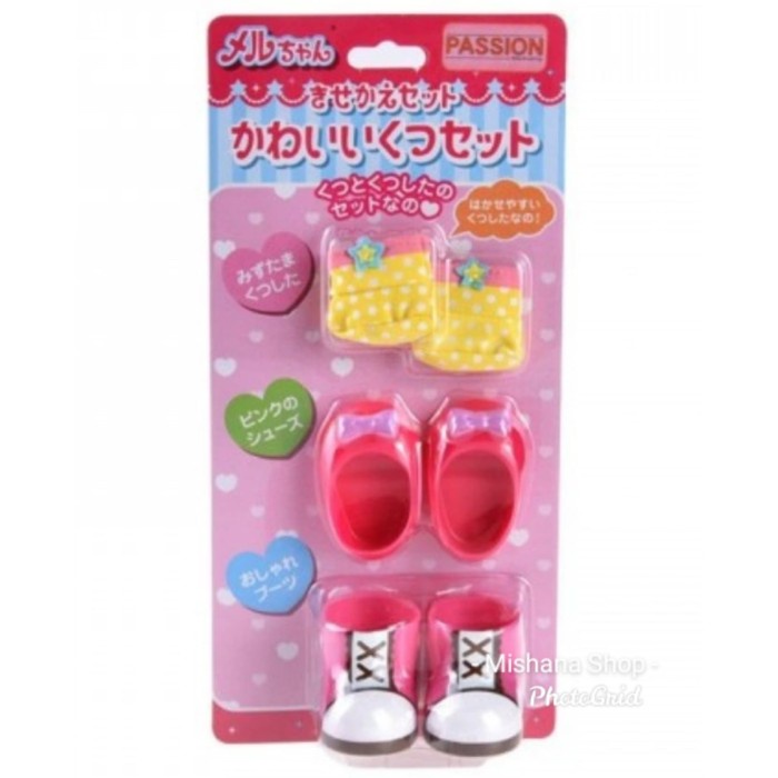 Sepatu Boneka Mell Chan Original Japan Mellchan Doll Shoes