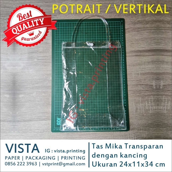 

Flashshow Tas Hampers Mika Transparan / Tote Bag / Goodie Bag Uk 24x34 cm