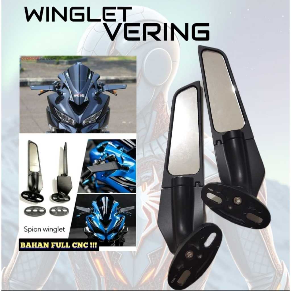 Spion Winglet Stealth Vering Full cnc spion fairing cnc universal CBR 150r ninja 250 fi CBR250rr r15