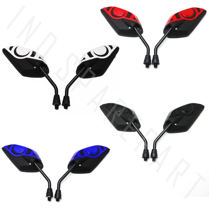 Spion-Kaca Kiri-Kanan Set Variasi S01 Motor Honda Drat Kanan Baut 14