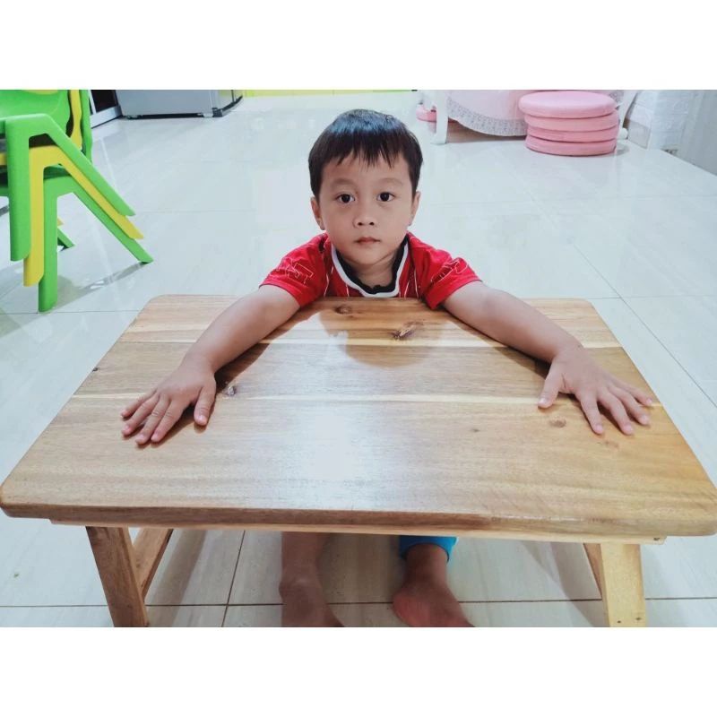 MEJA LESEHAN LIPAT DALAM FULL KAYU JATI/ MEJA BELAJAR BESAR 40*60 *