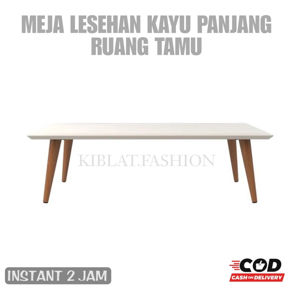 Meja Kayu Lesehan Indoor/Outdoor 80x40 Table coffe Meja Kopi Santai *