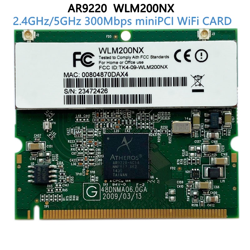 MCC Atheros AR9220 WLM200NX 802.11a/b/g/n Dual Band 2.4GHz 5GHz 300Mbps WiFi Wireless Card pci wifi 