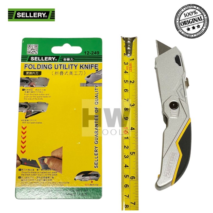 

FOLDING UTILITY KNIFE AKRILIK PISAU CUTTER LIPAT SELLERY 12-249