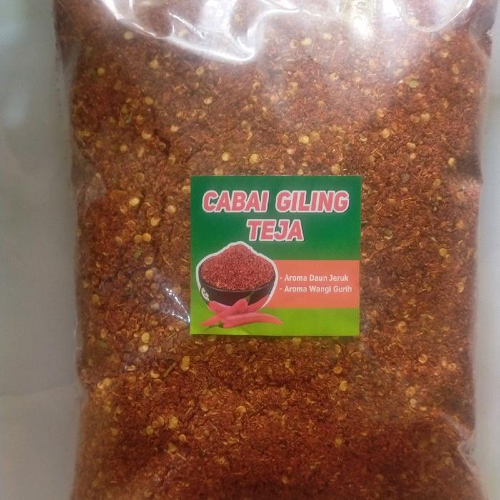 

Cabe Bubuk wangi DAUN JERUK 1KG Cabe bubuk wangi YG UDAH ADA RASA NY asin gurih manis