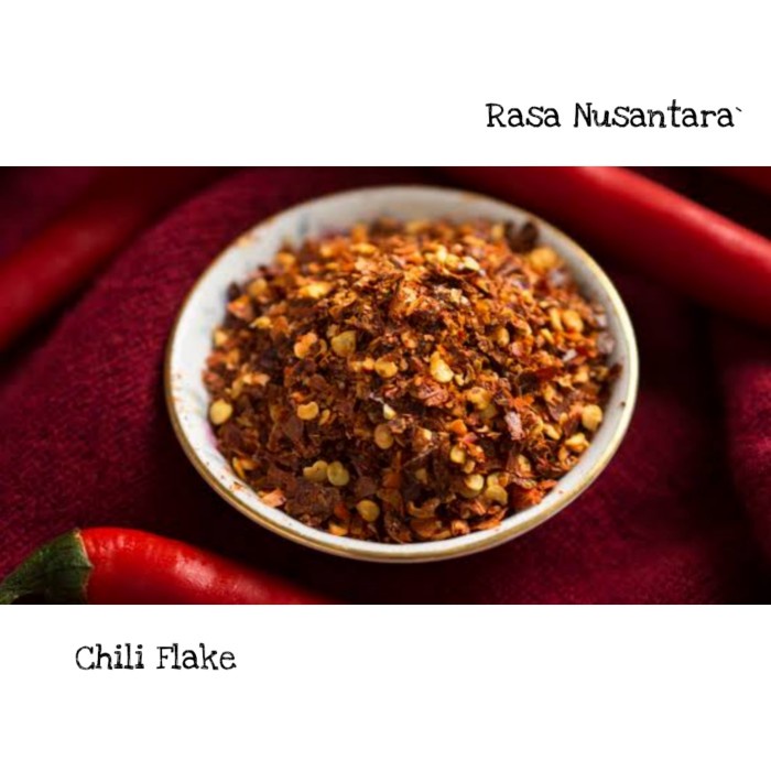 

Chili Flake 1kg ( Cabe Bubuk Cacah 100% Cabe asli pilihan )