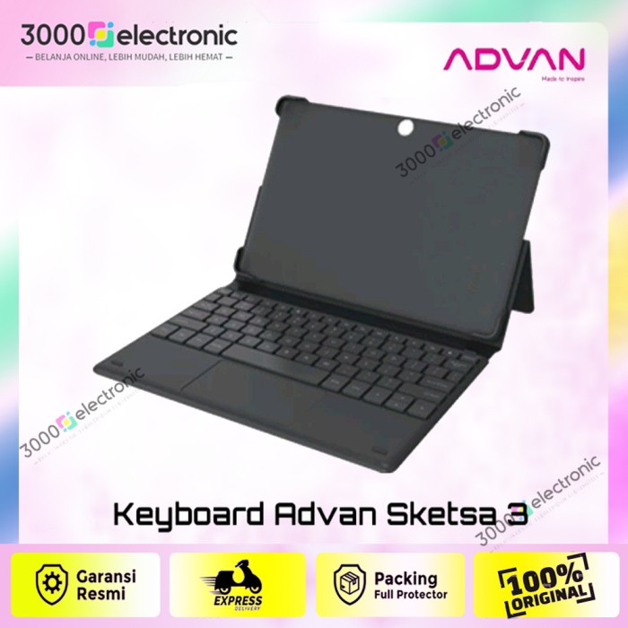 Flip cover Advan sketsa 3 + keyboard tab case sketsa3 key board