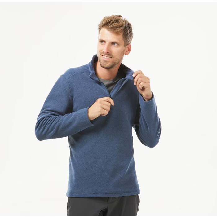 MH100 Jaket Fleece Mendaki Gunung Pria Hangat Nyaman