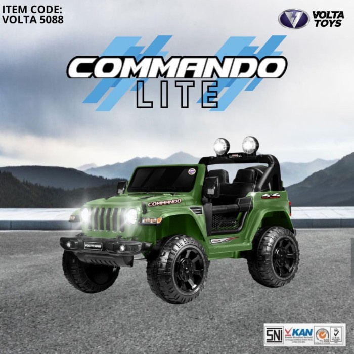 Mainan Mobil Aki Anak Commando Lite Shp Volta 5088 Komando Ban Plastik Mainan Anak Mobil Aki