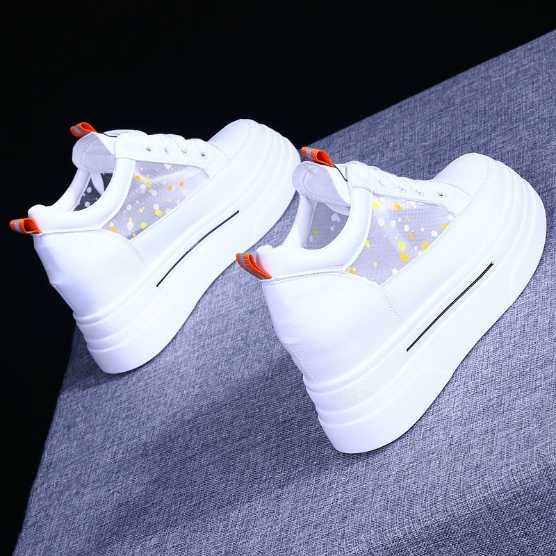 Diskon Spesial ! Sepatu Tinggi Cewek Putih Terbaru Sneakers Perempuan Kasual Import Sepatu Wanita