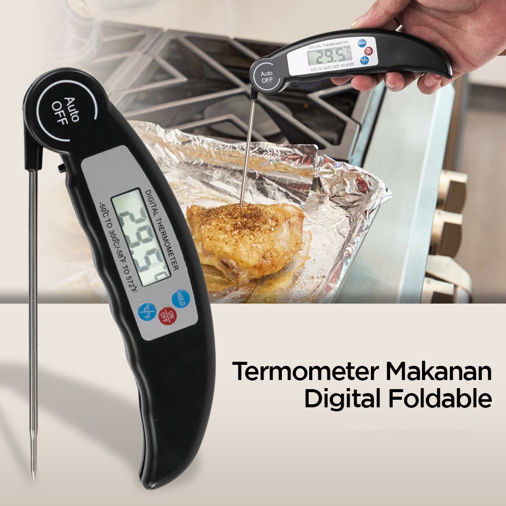 

Anpro Termometer Makanan Digital Daging Kopi Susu Foldable - BW-188