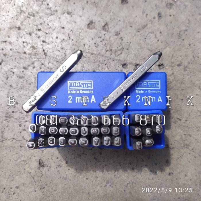

Ketok Huruf Dan Angka Ukuran 2mm Masus Stamp Punch Set