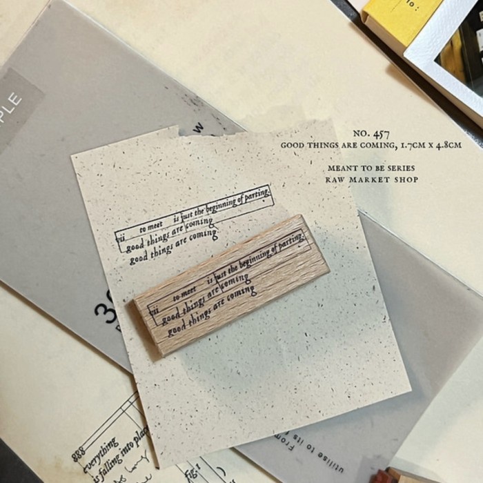 

Raw Market Meant to Be Series Rubber Stamp