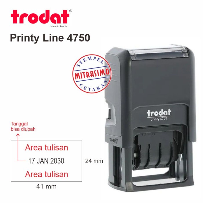 

Stempel Trodat 4750 ( Model Persegi dengan Tanggal )