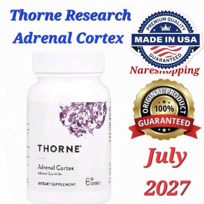 

PROMO! ThorneResearch USA Adrenal Cortex 60 Capsules Stress Hormones