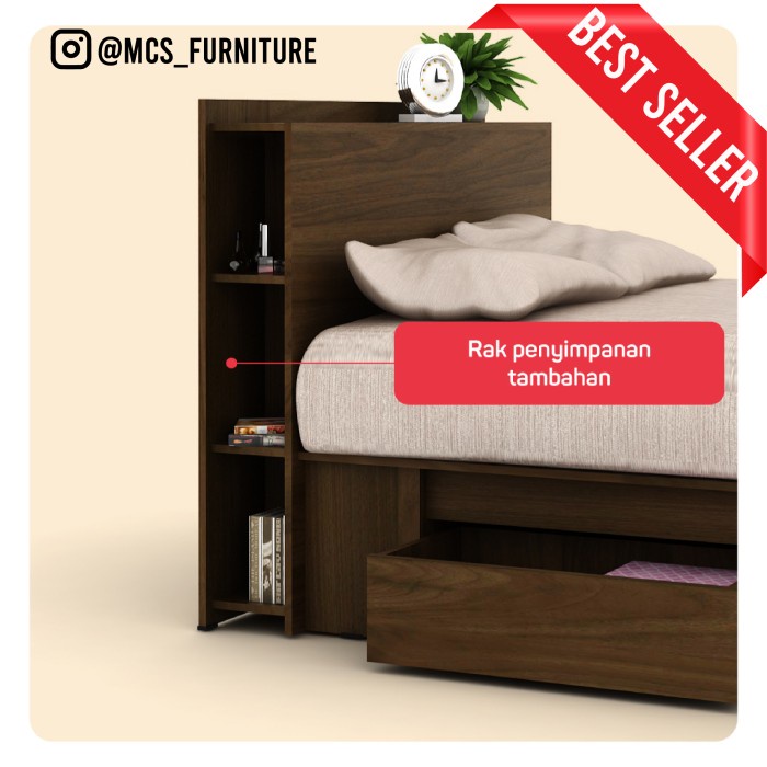 Dipan Divan Laci (TANPA KASUR) 120 x 200 & 160 x 200 Tempat Tidur