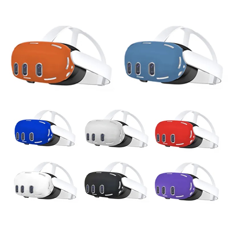 Comfortable Soft Protection Silicone Headset Front Cover For Meta Quest 3 VR Accessories Christmas