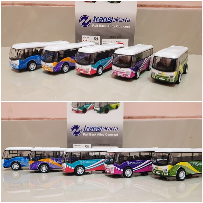 Diecast Bus Transjakarta - Diecast Busway Isi 5 - Diecast Bis Busway