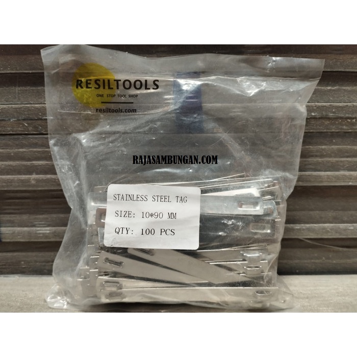 

Isi 100 Plat Tag Name 10 x 90 mm Penanda Kabel Tis Stainless 1 x 9 cm Kode 740