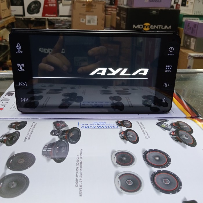 Head unit Daihatsu AYLA thn 2023 Android& Apple car