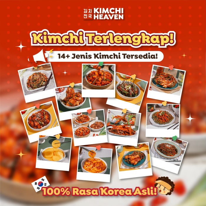 

PROMO Fresh Kimchi Korea + box plastik 1kg (bs pilih varian) Halal