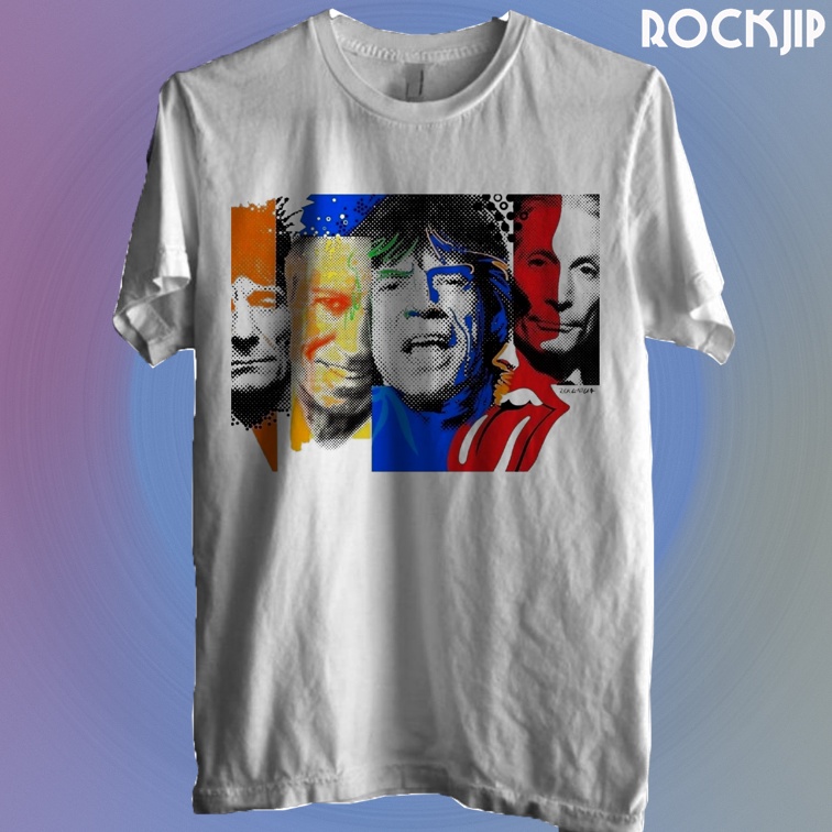 Grossir Kaos Baju Distro Musik Band Rock Punk Indie Metal Pria Wanita Original Second Rolling Stones
