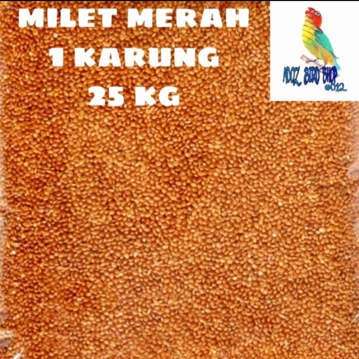 (GOJEK/GRAB INSTAN) MILET MERAH/RED MILET 1 SAK 25 KG PAKAN BURUNG