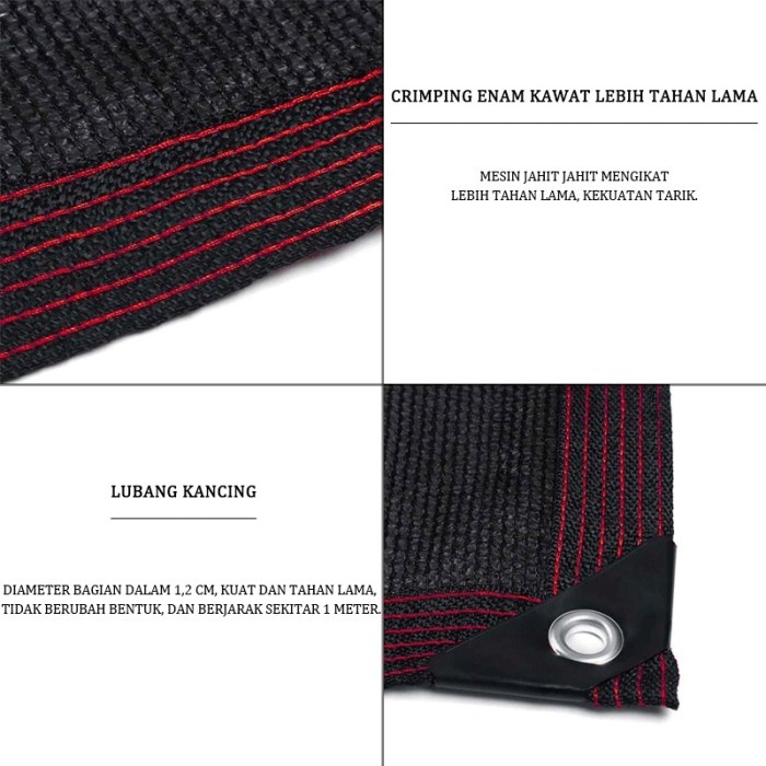 Paranet Jaring 90% Hitam Sunshade Net Anti UV Shading Net Murah Net