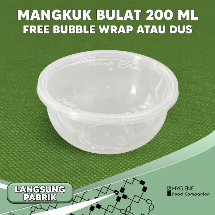 MANGKOK BULAT 200ML - MANGKUK THINWALL PLASTIK 200 ML- PERDUS