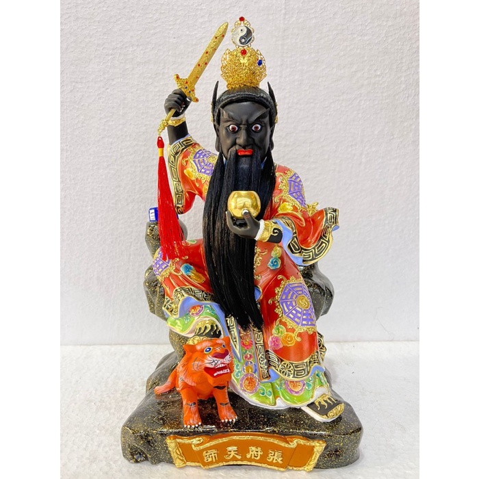 Svetlana Patung Dewa Zhang Tian Shi / Tio Tian Shi / 12 In Kayu Taiwan