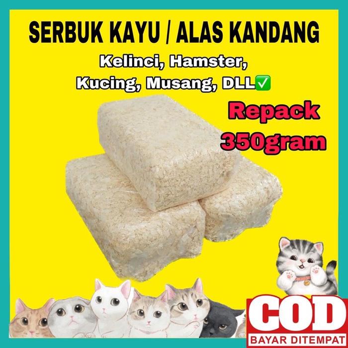 TERBARU Serbuk Kayu Hamster Kelinci Kucing 350g Serbuk Kayu Kelinci Serbuk Kayu Marmut Alas Kandang