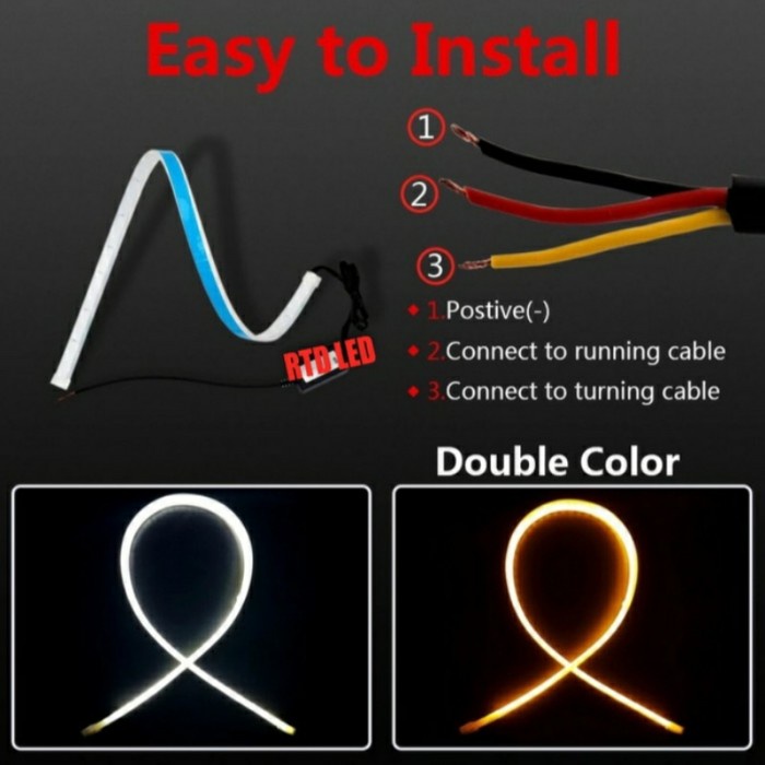 Menarik Lampu Alis Mobil Led Drl Sen Running Outlander Sport Sepasang Headlamp