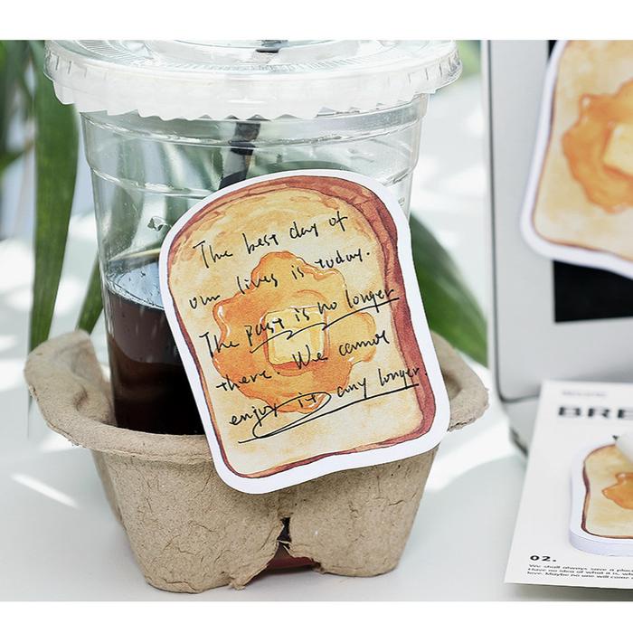 

Winzige Sticky Notes Lucu 30 Lembar Kopi Roti Lucu Kertas Sticky Memo Alat Tulis Aesthetic Untuk