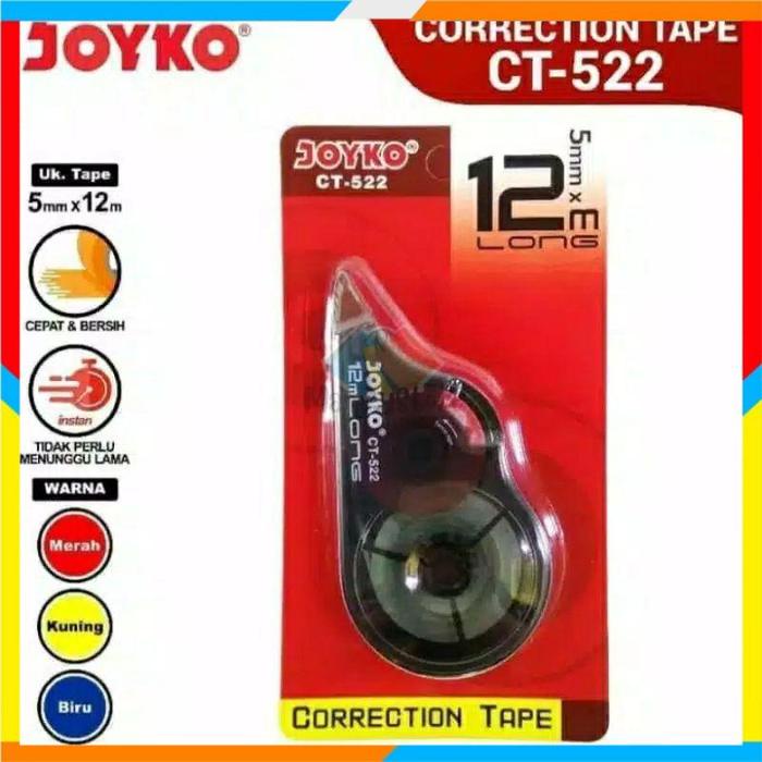 

Joyko Ct-522 Correction Tape Pita Koreksi Kertas 12M X 5Mm - Alat, Kantor Stationery 1 Pcs