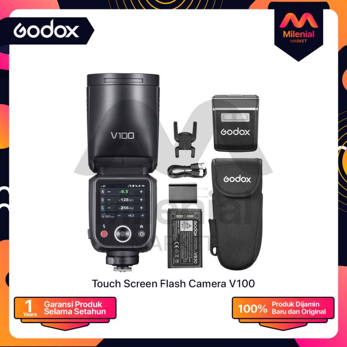 TERBARU Godox V100 Round Head Flash V-100 Godox Flash