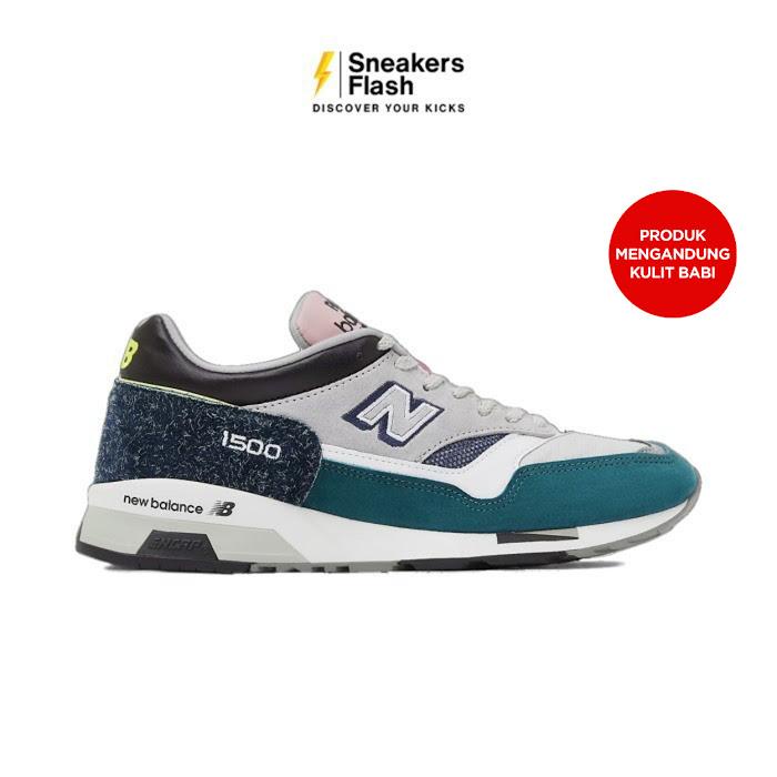 NEW BALANCE 1500 Made In Uk Grey Teal Sepatu Sneakers Pria - M1500PSG - Size 43
