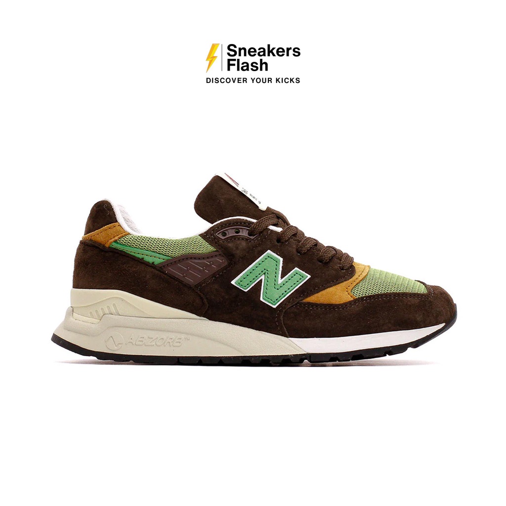 NEW BALANCE 998 Made In Usa Brown Green Sepatu Sneakers Pria - U998BG - Size 44