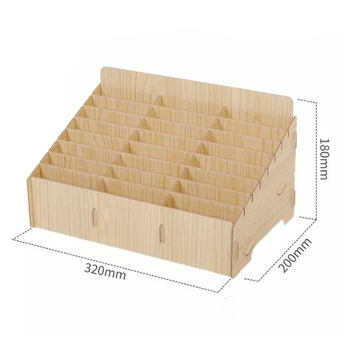

HOT SALE! 12/24 Slot Management Box Rak Kayu Susunan Handphone Multifungsi Rak Tempat Hp Tempat Hp