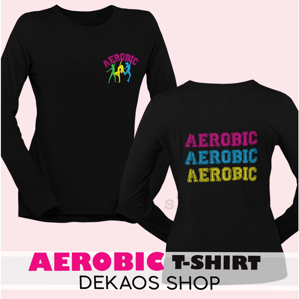 BAJU SENAM AEROBIC WANITA LENGAN PANJANG / BAJU SENAM WANITA LENGAN PANJANG / BAJU AEROBIC WANITA /