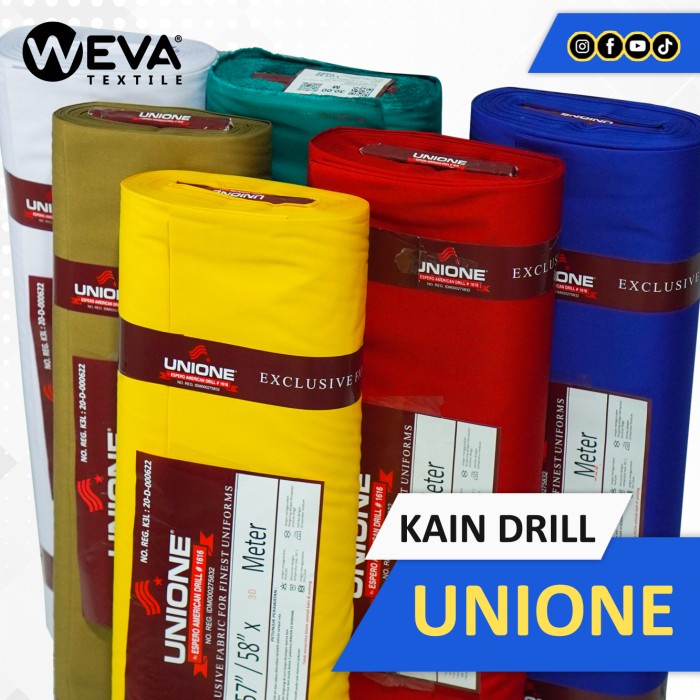 TERPERCAYA ROLL - Bahan Kain Unione Drill - Kain Kemeja Drill Murah