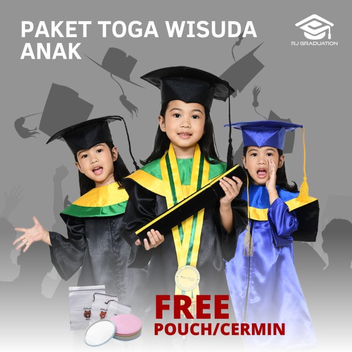 TERBARU Paket Perlengkapan Wisuda TK / Perlengkapan Toga Wisuda Paud