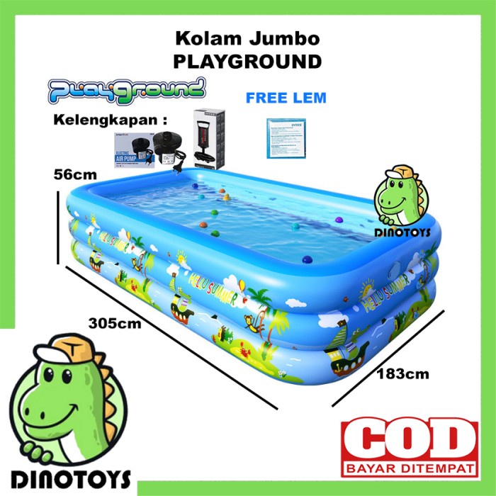 TERLARIS Dinotoys Kolam Renang Anak Portable Ukuran Jumbo Muat Hingga Dewasa