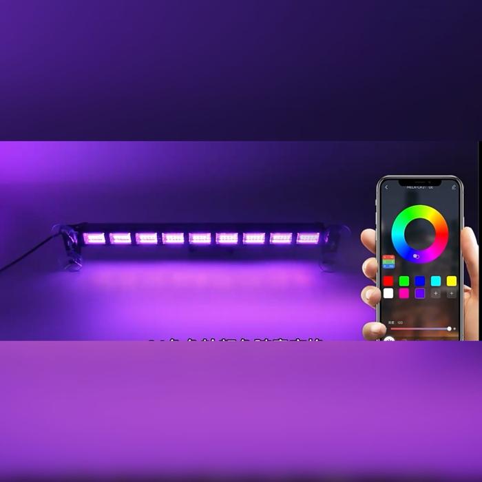 Lampu Panel Atas Lampu Kaca Depan Lampu Atap Truk Mobil Bus 12-24 Volt Nyala RGB PAKAI REMOTE DAN