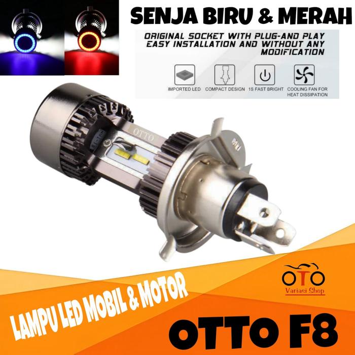 LAMPU LED MOBIL MOTOR OTTO F8 SOKET H4 30 WATT