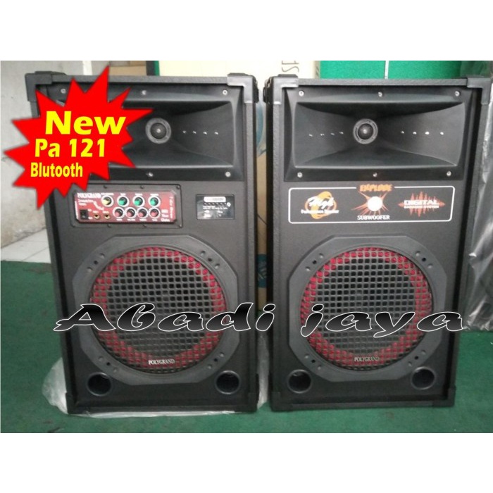 Murah Speaker Aktif Polygrand Pa 121usb mmc fm SUBWOOFER BASS MANTAP
