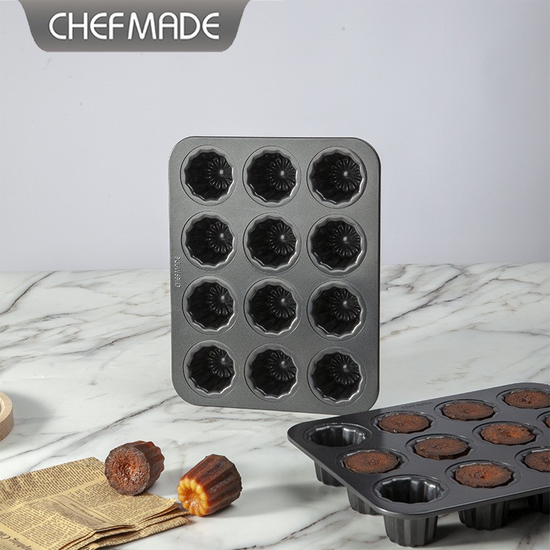 Chefmade wk9867 Canele 12cups black series/ loyang chefmade/loyang kue